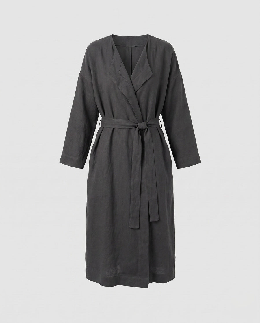 Mariana Airy Linen Jacket in Erdfarben