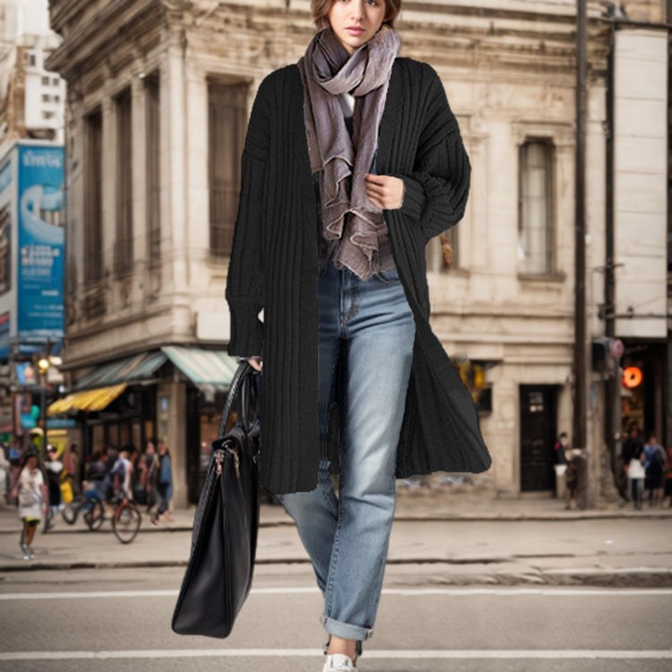 Mariana Casual Knit Coat in Black