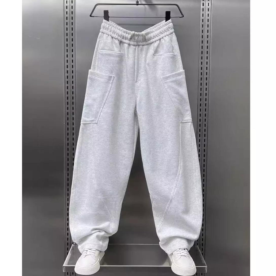 Mariana Comfortable Trousers with Pockets in Light Grey