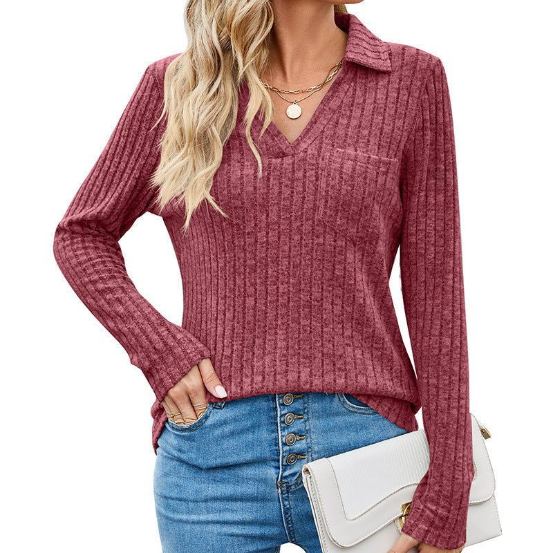 Mariana Elegant Sweater in Wine Red