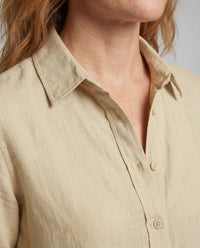 Mariana Lightweight Linen Blouse with V-Neck