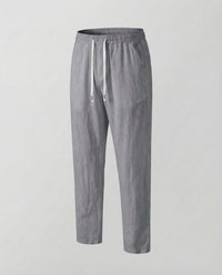 Mariana Linen Joggers in Grey