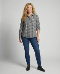 Mariana Shirt with Checked and Oversized in Black