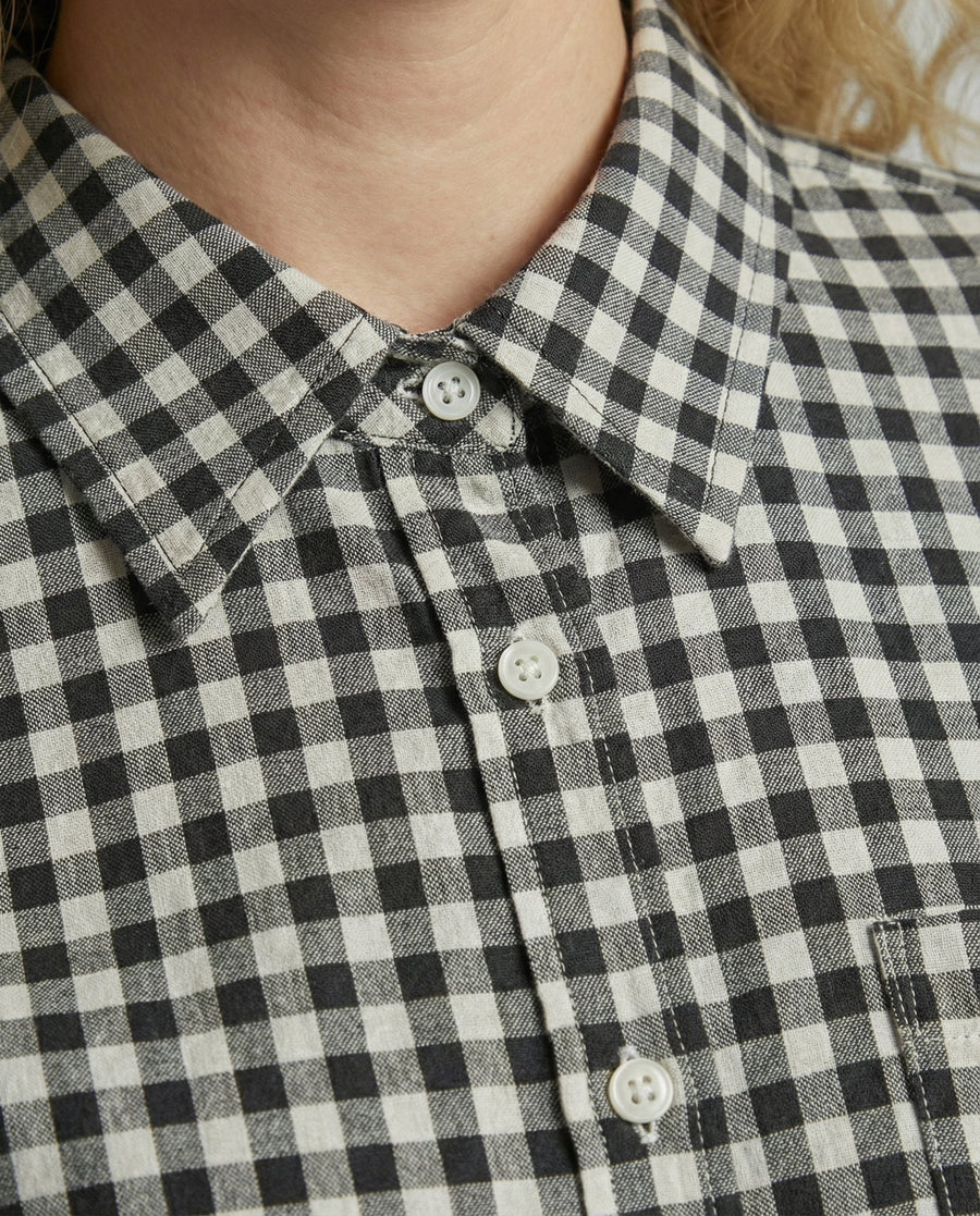 Mariana Shirt with Checked and Oversized in Black