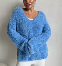 Mariana Sweater with V-Neck in Blue
