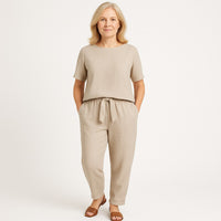 Marilyn™ Elegant Women’s Summer 2-Piece Set in Khaki