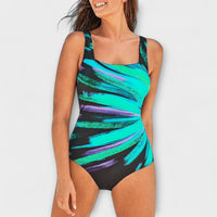 Marina Tidal Glow Swimsuit in Green-Black