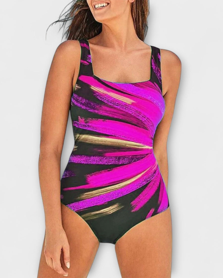 Marina Tidal Glow Swimsuit in Pink-Black