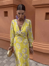 Marisella™ Summer Floral Dress in Yellow