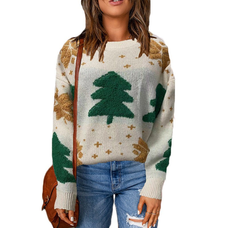 Marisol Casual Knit Sweater in Beige
