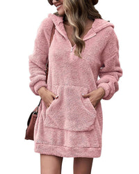 Marisol Dress with Zip Front and Pockets in Pink