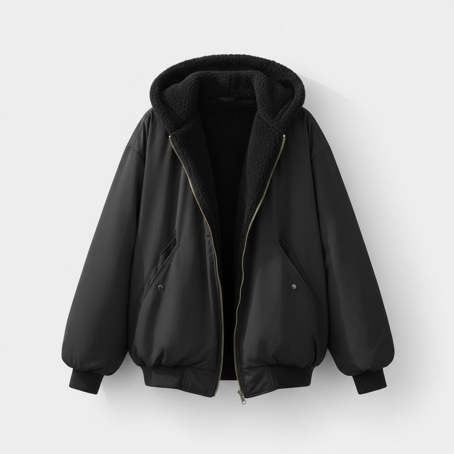 Marisol Jacket with Oversized in Black
