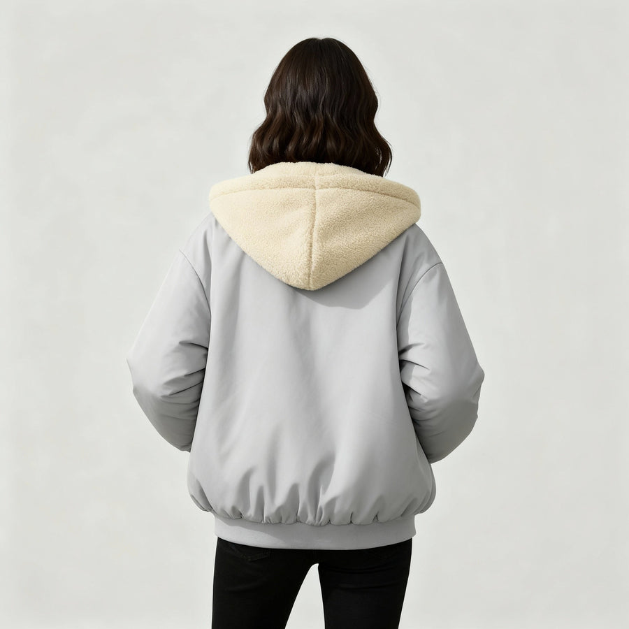 Marisol Jacket with Oversized in Grey