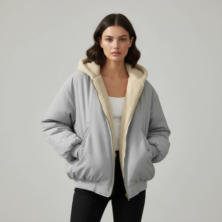 Marisol Jacket with Oversized in Grey