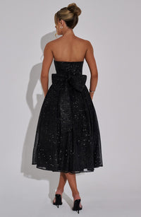 Franca Midi Dress - Black Sparkle