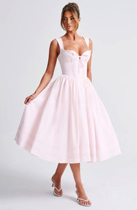 Verity Midi Dress – Blush
