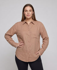 Marlowe Casual Linen Blouse with Oversized
