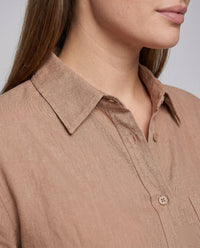 Marlowe Casual Linen Blouse with Oversized