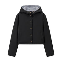 Marlowe Jacket with Hood in Black