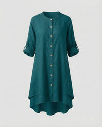 Marlowe Linen Midi Dress in Green