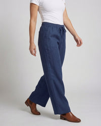 Marlowe Linen Trousers with Drawstring Waist