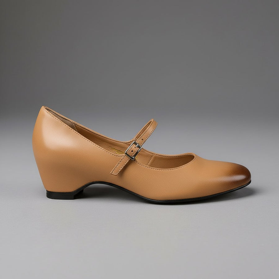 Marlowe Mary Jane Pump in Apricot