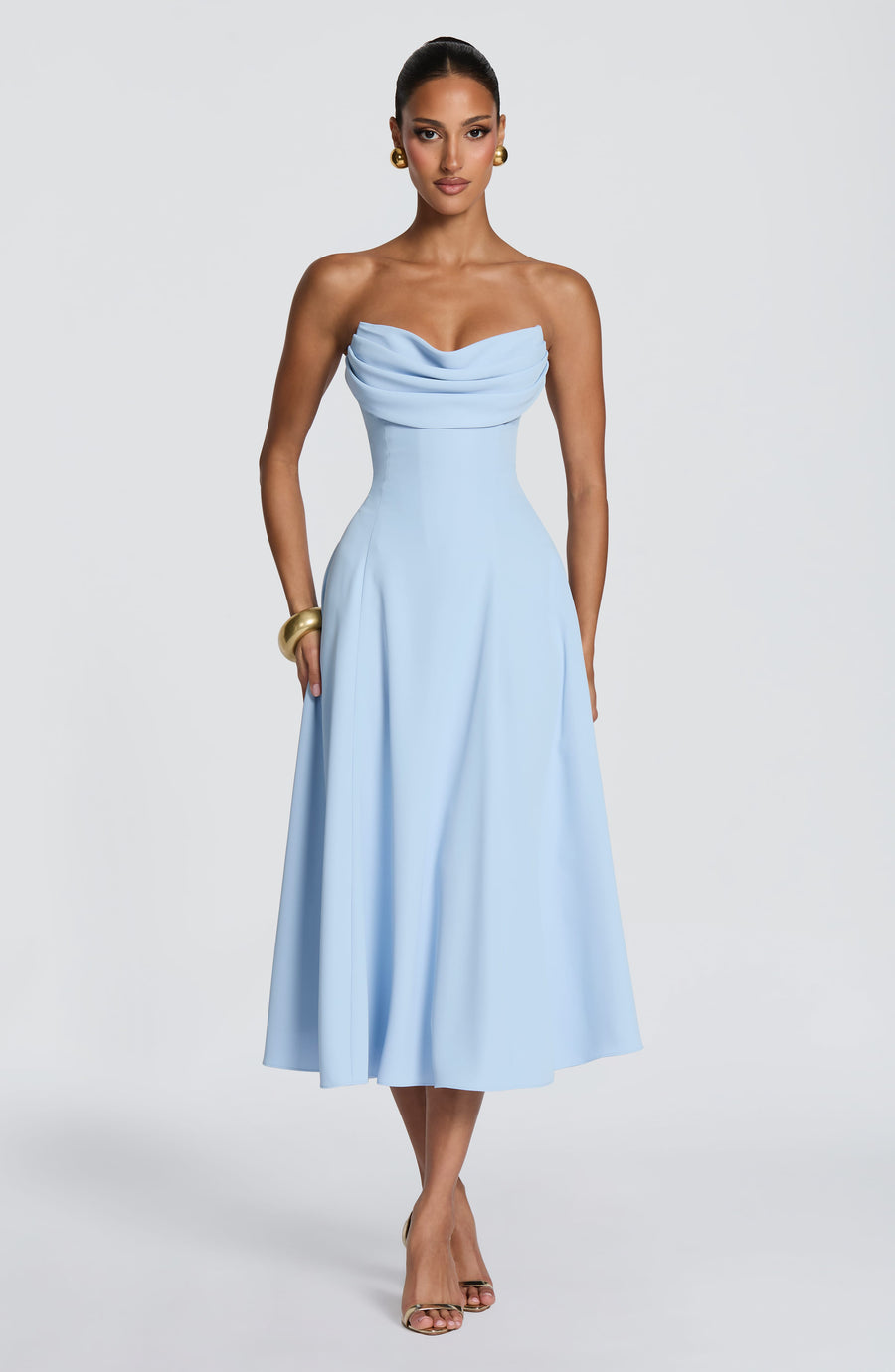 Isla Midi Dress – Glacier Blue