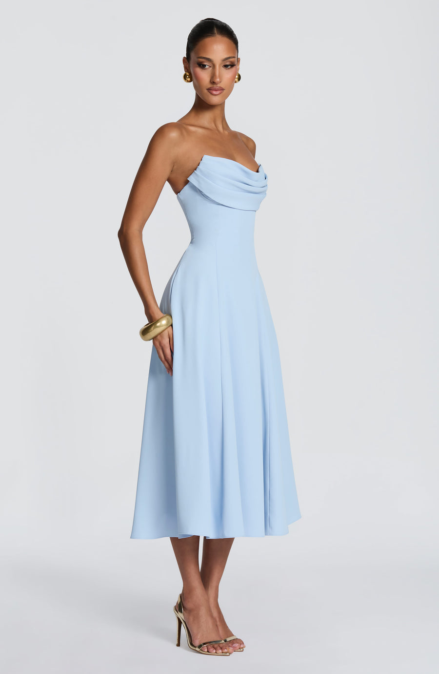 Isla Midi Dress – Glacier Blue
