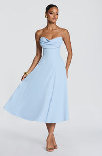 Isla Midi Dress – Glacier Blue