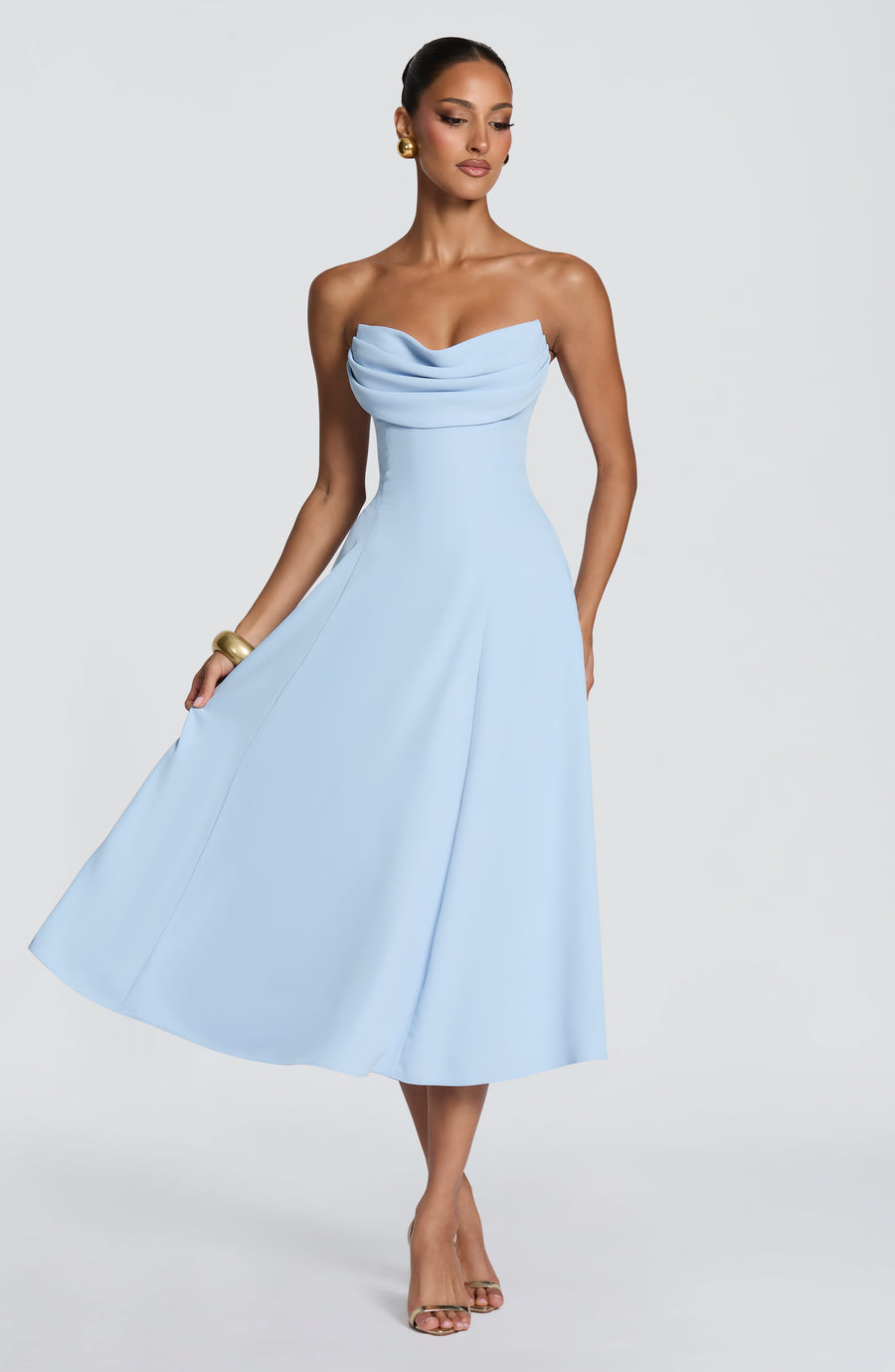 Isla Midi Dress – Glacier Blue