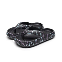 Marsa Cloud Foam Sandals in Black Abstract