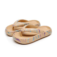 Marsa Cloud Foam Sandals in Khaki Abstract