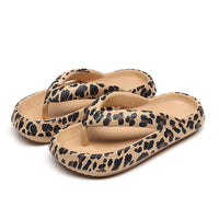 Marsa Cloud Foam Sandals in Khaki Leopard