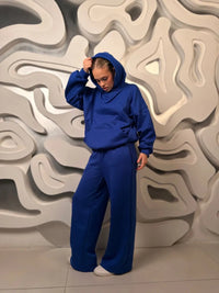 Marta Casual Set with Hood in Blue