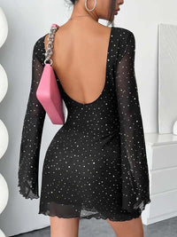 Marta Elegant Mini Dress in Black