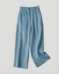 Marta Linen Trousers in Blue