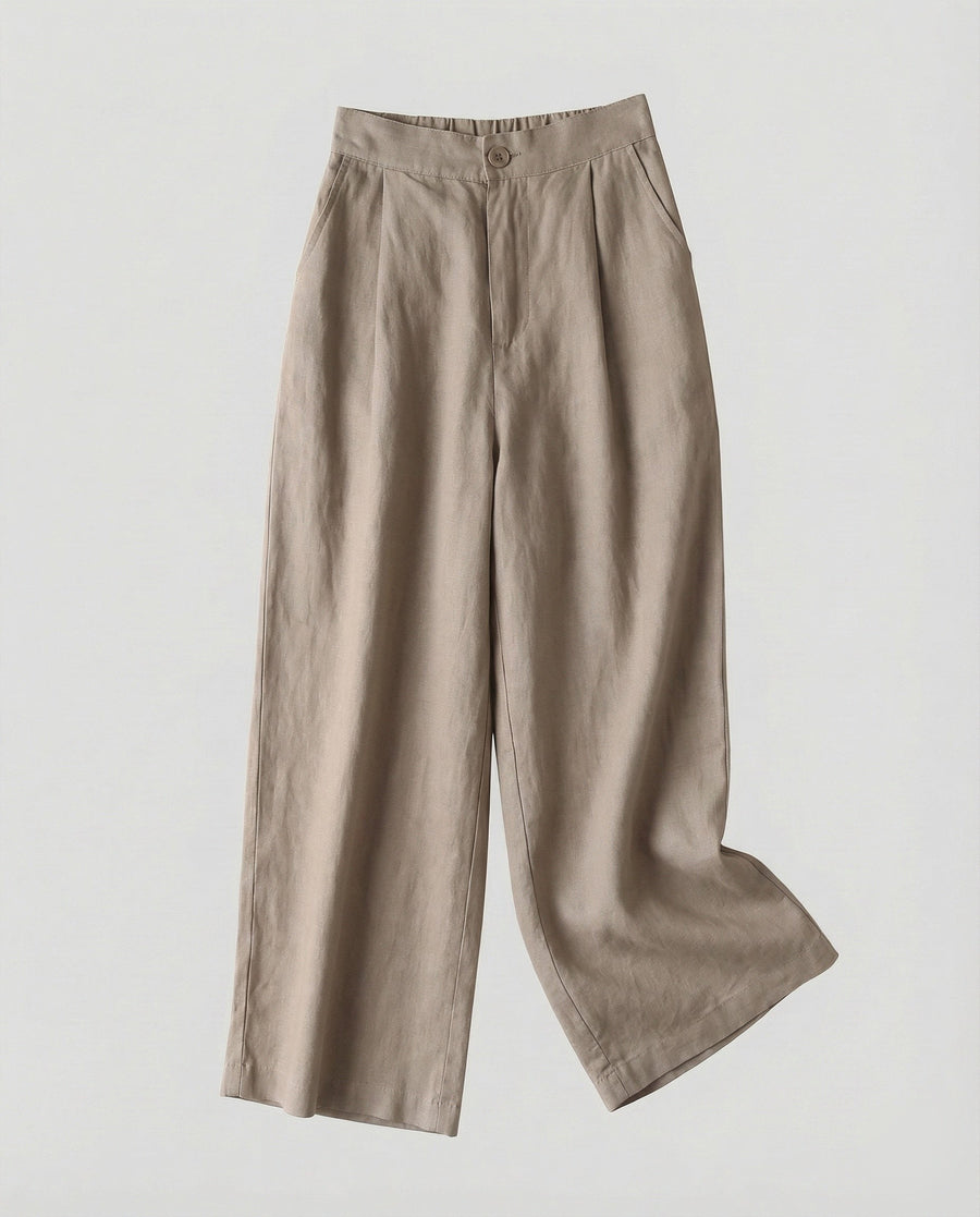 Marta Linen Trousers in Mustard