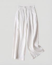 Marta Linen Trousers in White