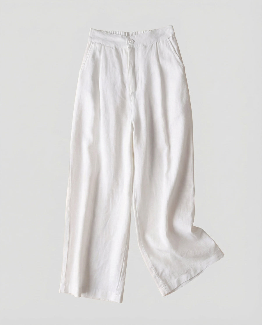 Marta Linen Trousers in White