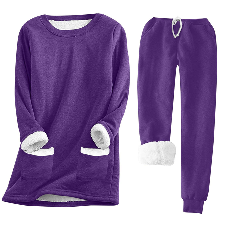 Marta Suit with Pockets in Purple