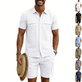 Mathis Linen Blend Shirt with Short Sleeve