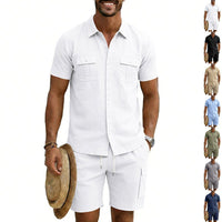 Mathis Linen Blend Shirt with Short Sleeve