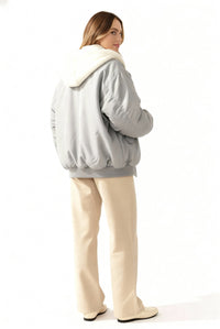 Matilda Comfortable Jacket with Oversized in Grey
