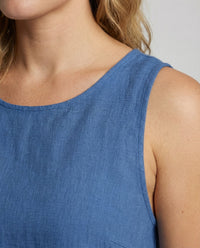 Matilda Comfortable Linen Blend Two Piece Set with Crew Neck