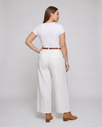 Matilda Elegant Linen Trousers with Belted