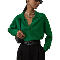 Matilda Elegant Sweater with V-Neck in Dark Brown