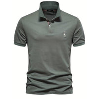 Matteo Casual Cotton Shirt in Army Green
