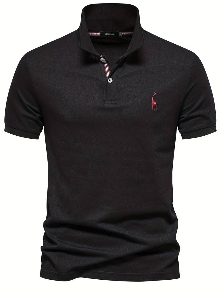 Matteo Casual Cotton Shirt in Black