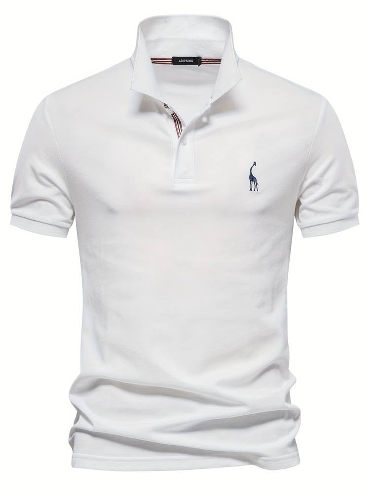 Matteo Casual Cotton Shirt in Ghost