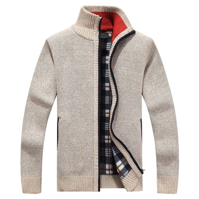 Matthias Knit Cardigan in Beige